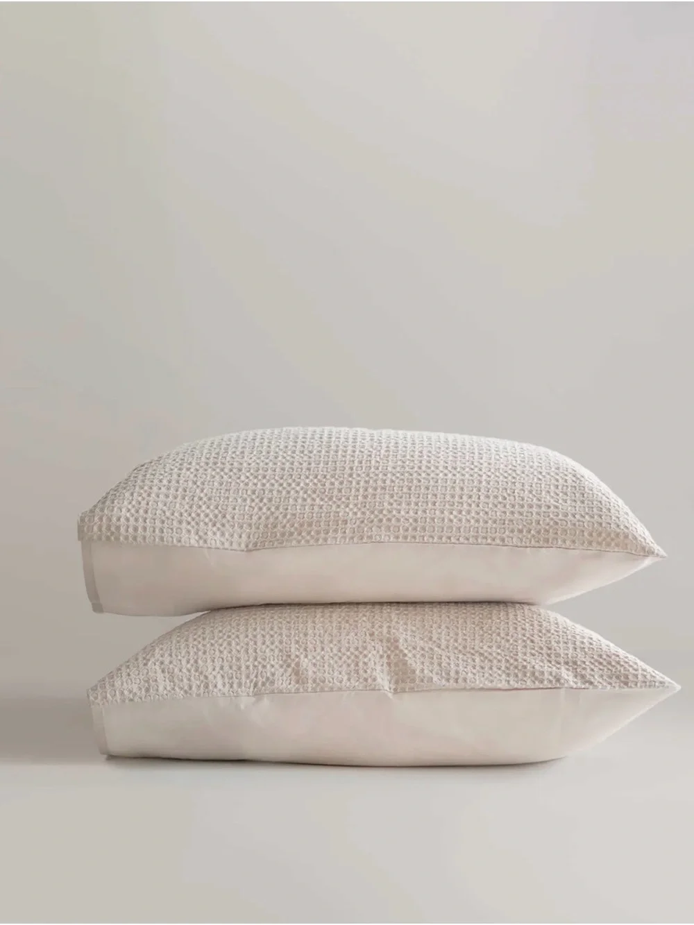 Quince Organic Luxe Honeycomb Sham Set in Sand